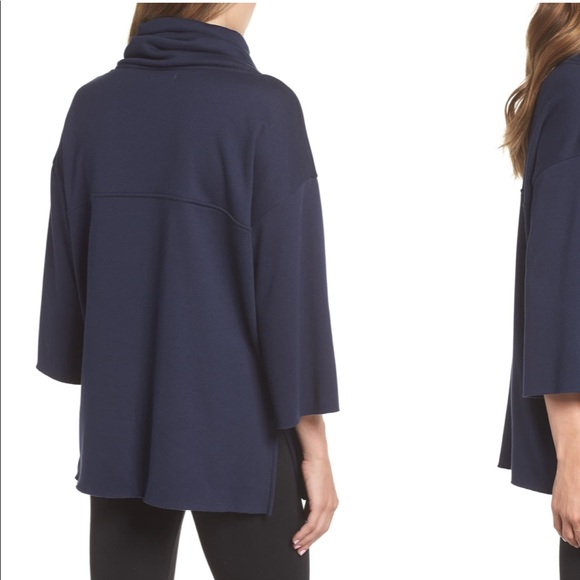 NEW • Ugg • Astrid Poncho Sweatshirt Navy Blue - Picture 2 of 5
